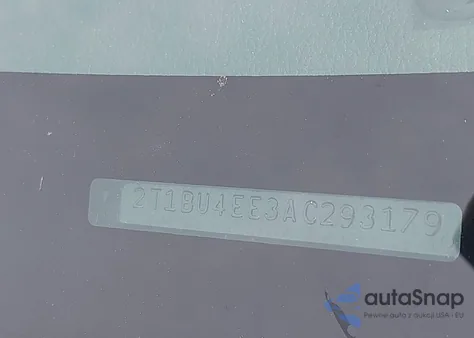 2010 Toyota Corolla S z USA, uszkodzony, nr VIN 2T1BU4EE3AC293179